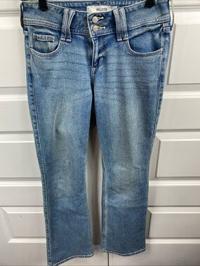 Hollister Low Rise Bootcut Jeans Light Denim Womens Flap Pocket  Y2K Style 26 2R